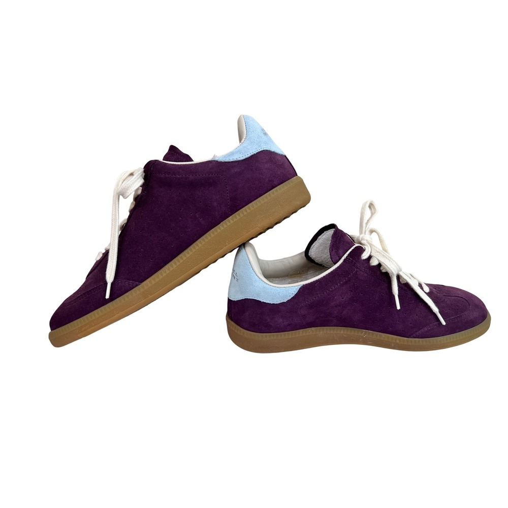 Isabel Marant Bryce Sneakers Womens 39 Purple Excellent Suede Gum Sole Low Top